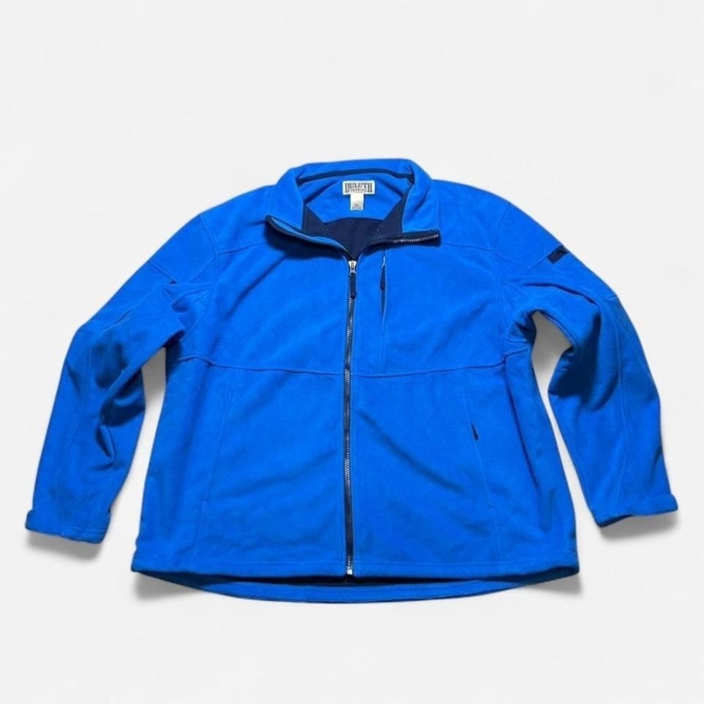 Duluth‎ Trading Co Fleece Full Zip Jacket Blue Size 3XL